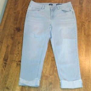 J.Jill Cropped Authentic Fit Light Wash Jeans 8p